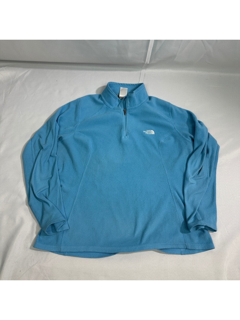 The North Face Womens L Blue 1/4 Zip Pullover Fleece